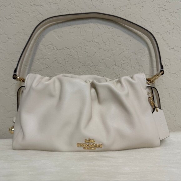 NWT！2PCS COACH 3-Way FAYE SHOULDER BAG WITH RUCHING（CV529）gift receipt FOR GIFT - Picture 4 of 8